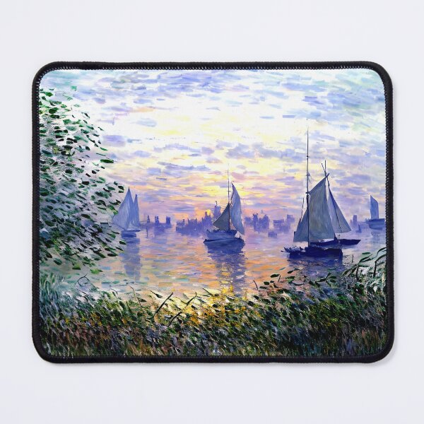 Item preview, Sunset on the Seine: A Luminous Impressionist Landscape designed and sold by artdesignsnow.