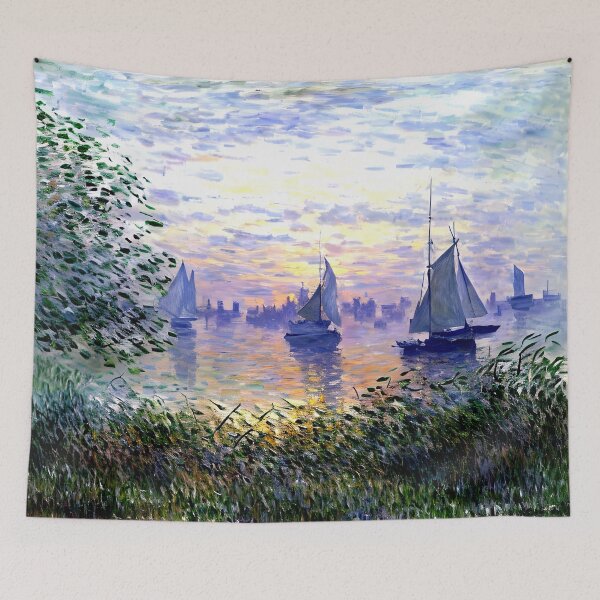 Item preview, Sunset on the Seine: A Luminous Impressionist Landscape designed and sold by artdesignsnow.