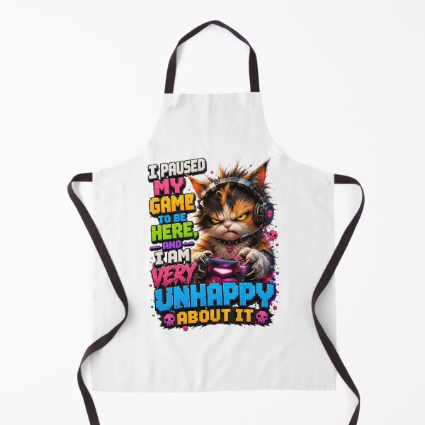 Item preview, I Paused My Game To Be Here Unhappy Gamer Cat designed and sold by Sovereign Supply Co..