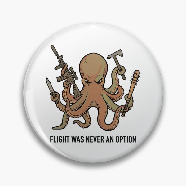 Item preview, Tactical Octopus Flight Was Never An Option Gun Humor Funny Cephalopod designed and sold by raedattia.