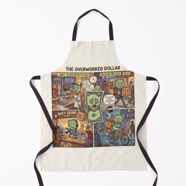 Item preview, Overworked Dollar Working Multiple Jobs Gig Economy Humor designed and sold by Michaelragheb.