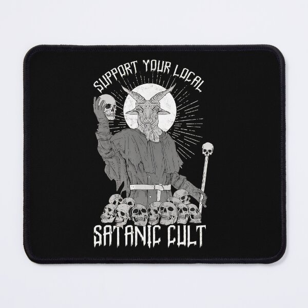 Item preview, Support Your Local Satanic Cult Goat Skull designed and sold by krsherr.