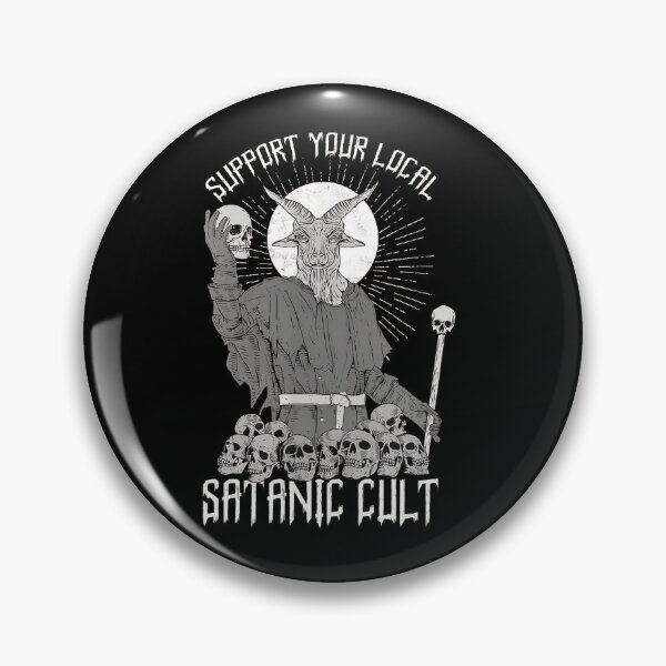 Item preview, Support Your Local Satanic Cult Goat Skull designed and sold by krsherr.