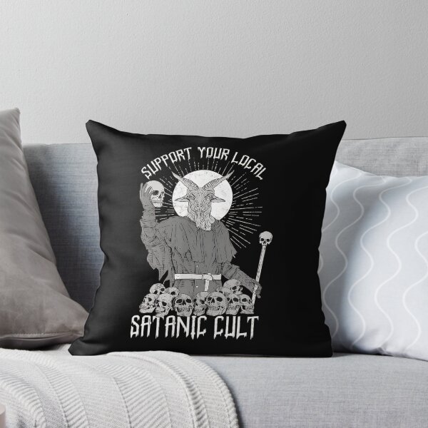 Item preview, Support Your Local Satanic Cult Goat Skull designed and sold by krsherr.