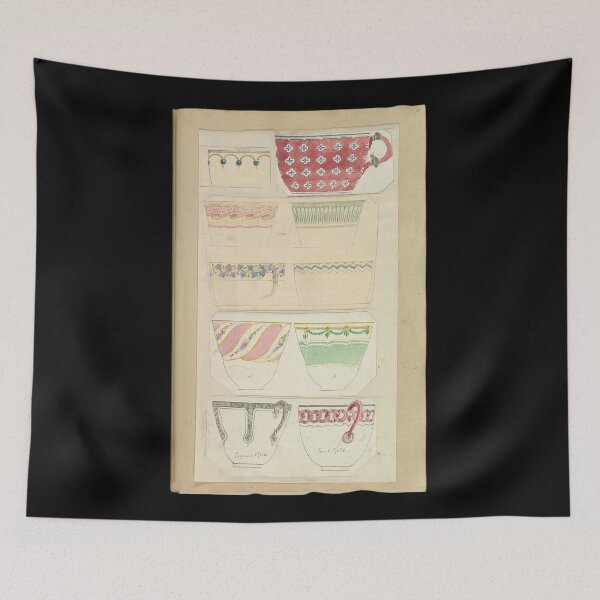 Item preview, Vintage Teacups Sketches 1845 designed and sold by AnimaliaStar.