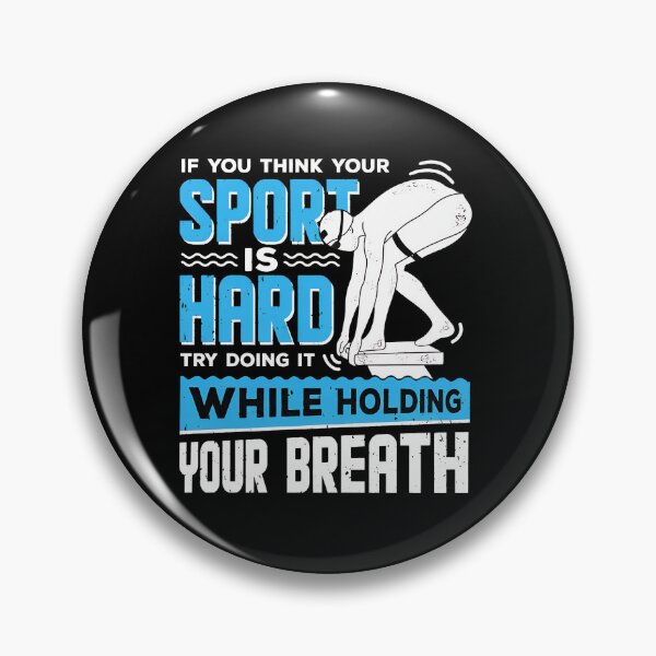 Item preview, Swimmer Holding Breath Motivational Sport Design designed and sold by tommieim.