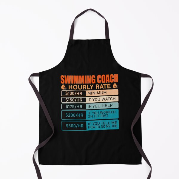 Item preview, Swimming Coach Hourly Rate Funny Design designed and sold by krsherr.