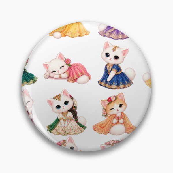 Item preview, Cute Indian Princess Cat Royal Saree Lehenga Sticker Sheet designed and sold by Rehnair.