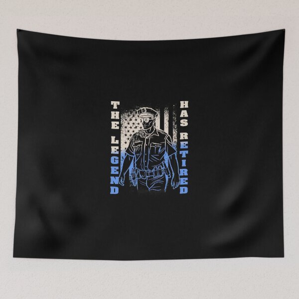 Item preview, The Legend Has Retired Police Officer Patriot Flag designed and sold by borlaydriebau.