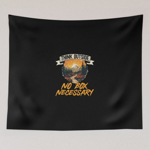 Item preview, Think Outside No Box Necessary Mountain Nature Sunset Adventure designed and sold by borlaydriebau.