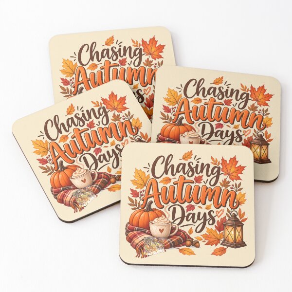 Item preview, Chasing Autumn Days – Cozy Fall Pumpkin & Coffee designed and sold by blankTeeShirt.