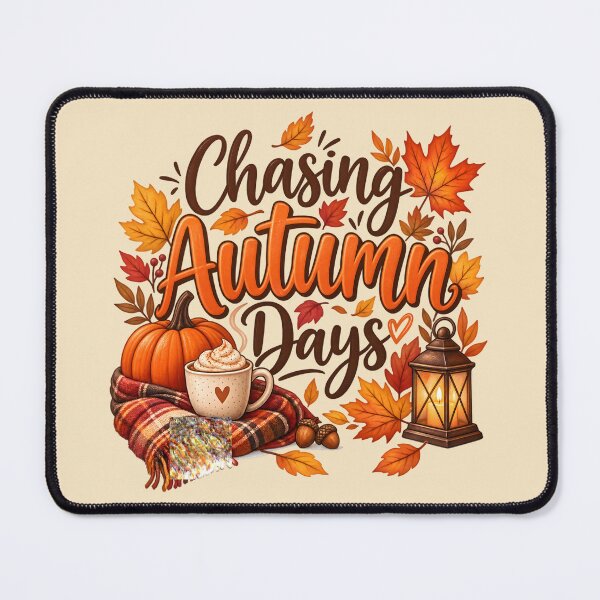 Item preview, Chasing Autumn Days – Cozy Fall Pumpkin & Coffee designed and sold by blankTeeShirt.