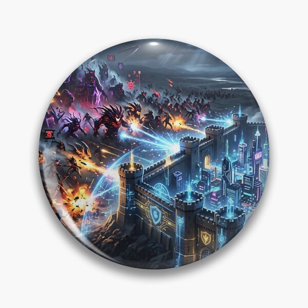 Item preview, Neon Cyber Firewall Medieval Fortress Security Defense designed and sold by Michaelragheb.