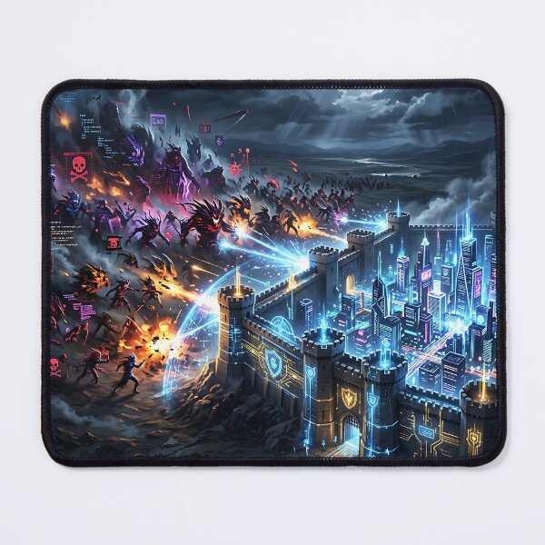 Item preview, Neon Cyber Firewall Medieval Fortress Security Defense designed and sold by Michaelragheb.
