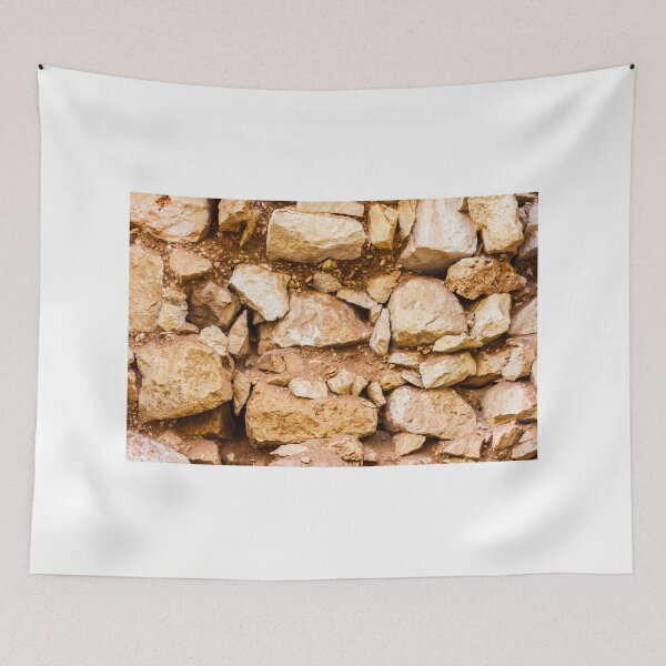 Item preview, Close-Up Rustic Stone Wall With Weathered Rocks And Earthy Texture For Backgrounds designed and sold by Nmallia.