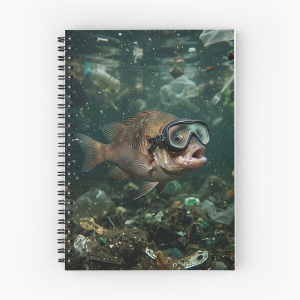 Item preview, Fish Wearing Scuba Mask Ocean Plastic Pollution designed and sold by Michaelragheb.