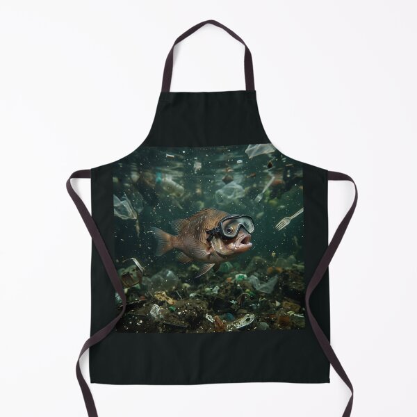 Item preview, Fish Wearing Scuba Mask Ocean Plastic Pollution designed and sold by Michaelragheb.
