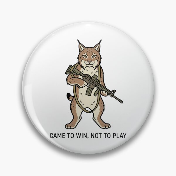 Item preview, Tactical Lynx Came To Win Not To Play Funny Bobcat Wildcat Gun Humor designed and sold by raedattia.