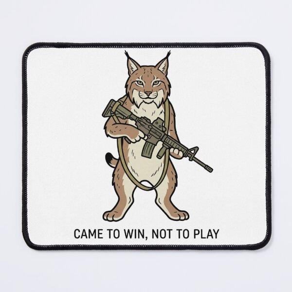 Item preview, Tactical Lynx Came To Win Not To Play Funny Bobcat Wildcat Gun Humor designed and sold by raedattia.
