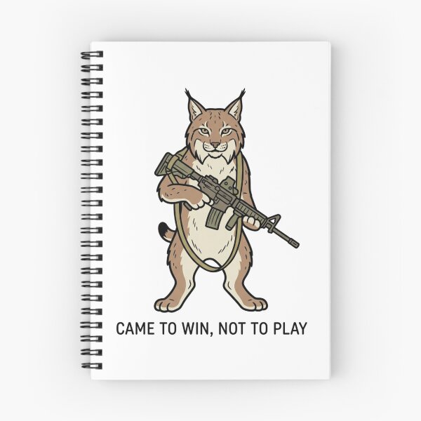 Item preview, Tactical Lynx Came To Win Not To Play Funny Bobcat Wildcat Gun Humor designed and sold by raedattia.