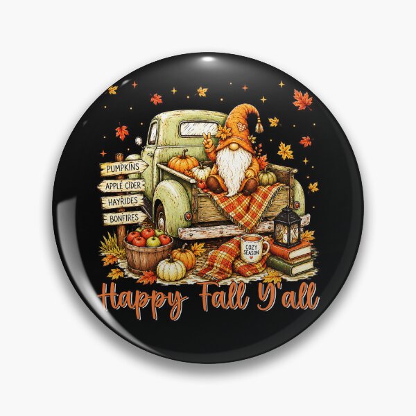 Item preview, Happy Fall Y’all Gnome Vintage Pumpkin Truck designed and sold by varin-studio.