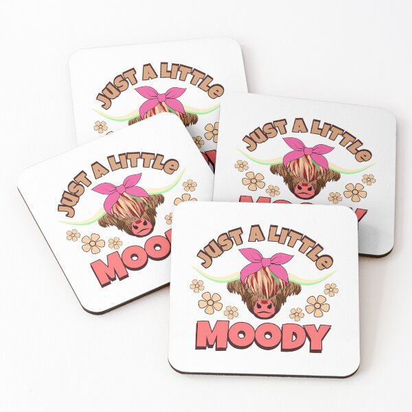Item preview, Just A Little Moody- Cute And Funny T-Shirt Design - Sticker Redbubble designed and sold by kynlie-luker.