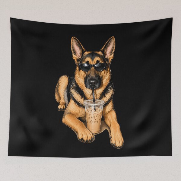 Item preview, German Shepherd Drinking designed and sold by Art-Monnard.