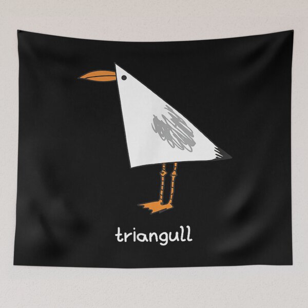 Item preview, Triangull Triangle Seagull Bird Pun Funny Geometric Wordplay  designed and sold by Stivaktis Art Daily.