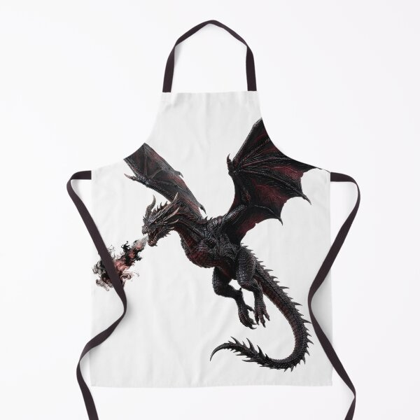 Item preview, Dark Red Dragon – Flying Gothic Dragon with Fire Breath designed and sold by DragonSerpent Ink.