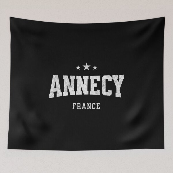 Item preview, Annecy France Vintage Distressed Varsity Travel College Style Design designed and sold by NiceTeeClub.