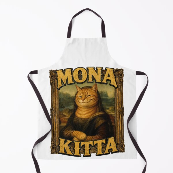 Item preview, Mona Kitta - Funny Renaissance Cat Parody designed and sold by BeardWave.