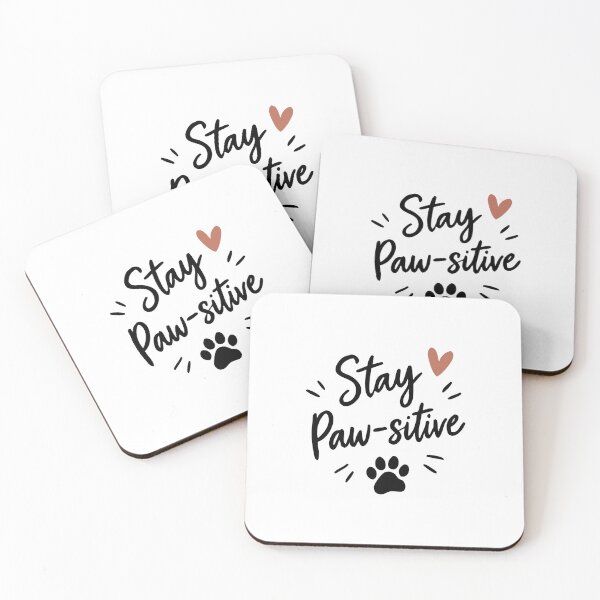 Item preview, Stay Paw-sitive – Motivational Quote Dog and Cat Paw designed and sold by SociallyDeadClub.