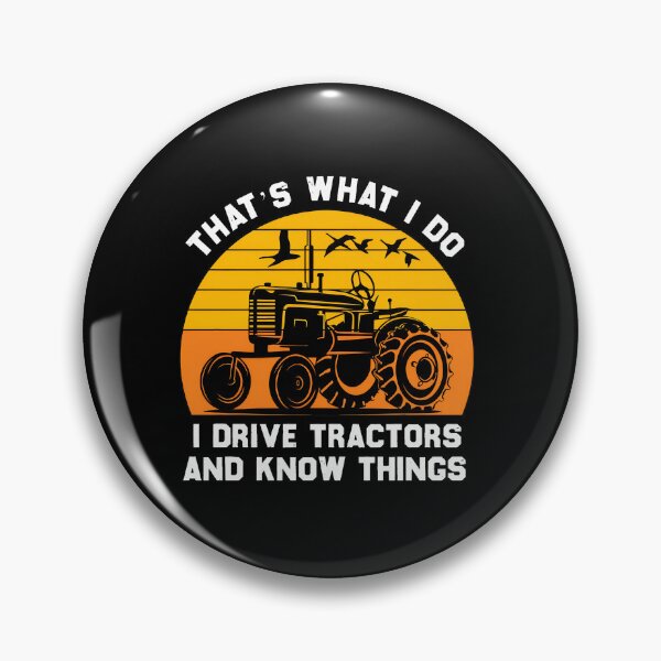 Item preview, Tractor Sun Retro Farmer "I Drive Tractors" Vintage Art designed and sold by krsherr.