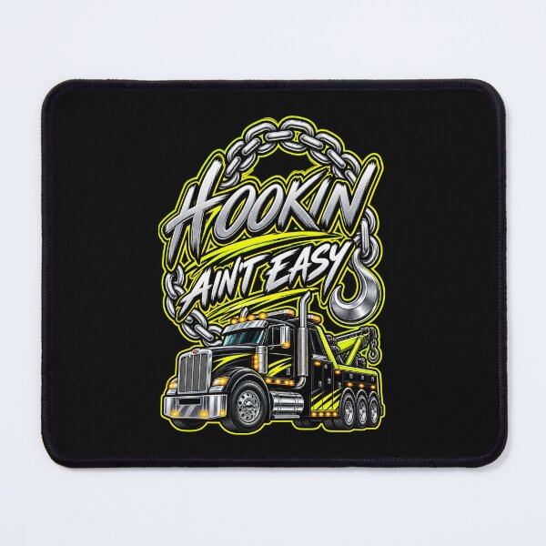 Item preview, Hookin Ain't Easy Safety Yellow designed and sold by The Hook Up Towing & Recovery.