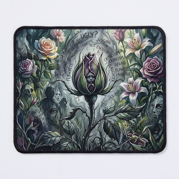 Item preview, Shy Flower Afraid to Bloom Self Doubt Art designed and sold by Michaelragheb.