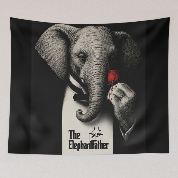 Aperçu de l'œuvre The ElephantFather - Mafia Elephant Godfather Parody créée et vendue par BRTHRCNK01.