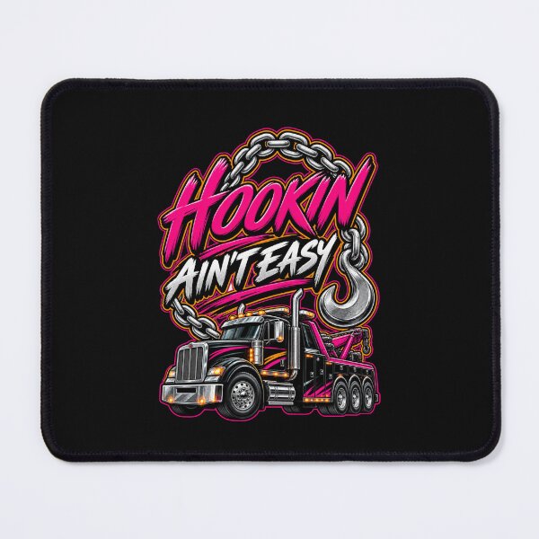 Item preview, Hookin Ain't Easy Pink White designed and sold by The Hook Up Towing & Recovery.