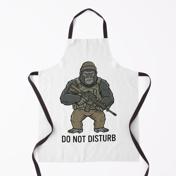 Item preview, Tactical Gorilla Do Not Disturb Funny Military Ape Silverback Gun Humor designed and sold by raedattia.