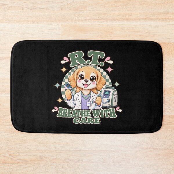 Item preview, Cute RT Breathe with Care, Dog Respiratory Care Ventilator Checkered Design, Medical Healthcare Gift designed and sold by ClinicalHubs.