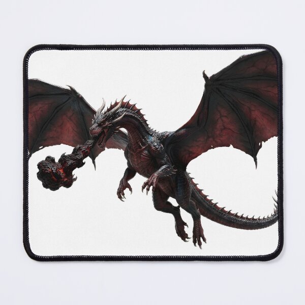 Item preview, Crimson Black Dragon – Flying Dark Fantasy Dragon designed and sold by DragonSerpent Ink.