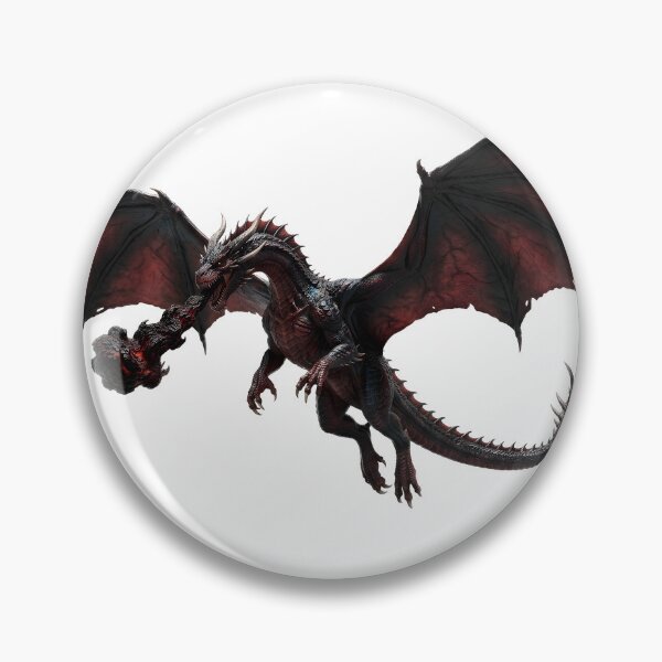 Item preview, Crimson Black Dragon – Flying Dark Fantasy Dragon designed and sold by DragonSerpent Ink.