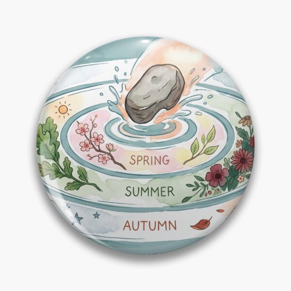 Item preview, Four Seasons Ripple Illustration designed and sold by InkPixell.