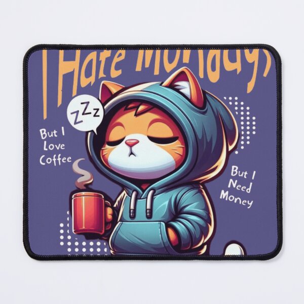 Item preview, I Hate Mondays Funny Monday Morning Work Humor Design designed and sold by RajDeals.