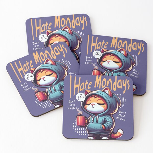 Item preview, I Hate Mondays Funny Monday Morning Work Humor Design designed and sold by RajDeals.