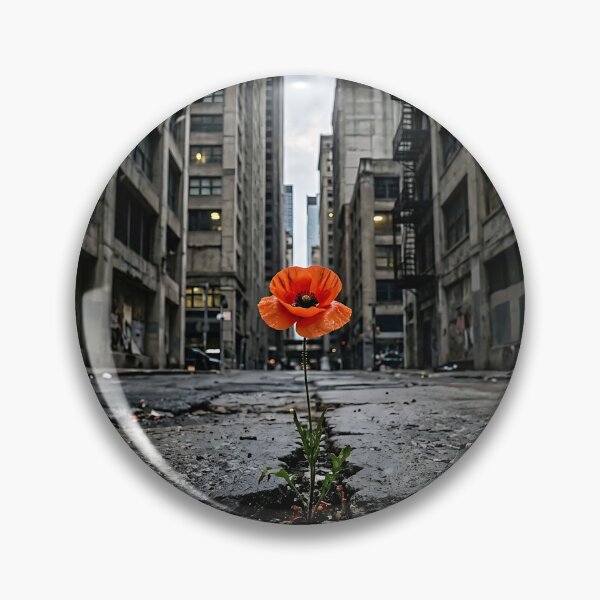 Item preview, Red Poppy Growing Through Concrete Urban Resilience designed and sold by Michaelragheb.