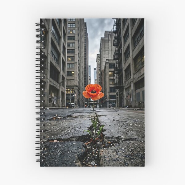 Item preview, Red Poppy Growing Through Concrete Urban Resilience designed and sold by Michaelragheb.