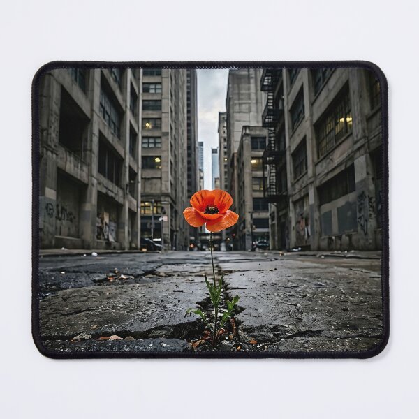 Item preview, Red Poppy Growing Through Concrete Urban Resilience designed and sold by Michaelragheb.