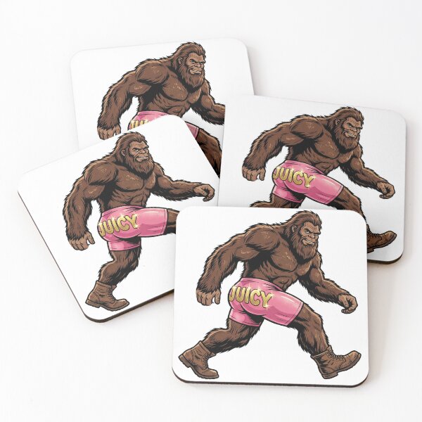 Item preview, Juicy Sassy Sasquatch - Funny Bigfoot in Bootylicious Booty Shorts designed and sold by Spank My Yeti.