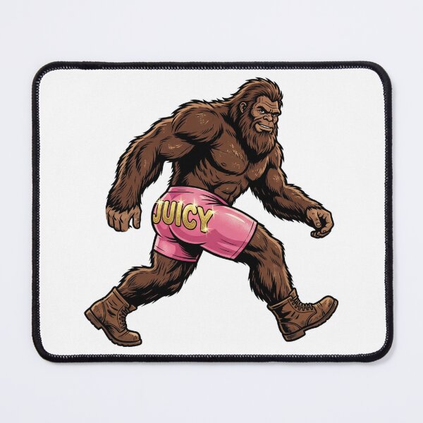 Item preview, Juicy Sassy Sasquatch - Funny Bigfoot in Bootylicious Booty Shorts designed and sold by Spank My Yeti.
