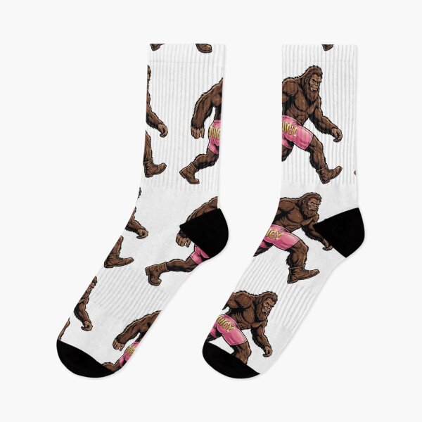 Item preview, Juicy Sassy Sasquatch - Funny Bigfoot in Bootylicious Booty Shorts designed and sold by Spank My Yeti.